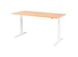 HAMMERBACHER VXMKA19/E/W elektrisch höhenverstellbarer Schreibtisch 80,0 - 180,0 cm - elektrisch eiche / weiß