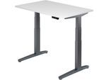 HAMMERBACHER VXBHM12/W/GG elektrisch höhenverstellbarer Schreibtisch 65,0 - 130,0 cm - elektrisch weiß / grafit