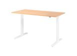 HAMMERBACHER VXMKA16/E/W elektrisch höhenverstellbarer Schreibtisch 70,0 - 120,0 cm - elektrisch eiche / weiß
