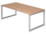 HAMMERBACHER höhenverstellbarer Schreibtisch VRS2E/N/S nussbaum