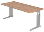 HAMMERBACHER höhenverstellbarer Schreibtisch VUS19/N/S nussbaum