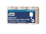 Tork Reflex starke Papierwischtücher M4 Advanced 2-lagig, 6 Rollen à 429 Blatt, SmartCore, Lebensmittelkontakt