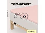 Spannbettlaken SCHLAFGUT "EASY Jersey Elasthan Topper", lila (lila light), 1 Stk., Jersey, 180-200x200-220 10cm, Jersey, Obermaterial: 95% Baumwolle, 5% Elasthan, Bettlaken, Spannbettlaken, MADE IN GREEN by OEKO-TEX