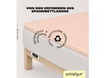 Spannbettlaken SCHLAFGUT "EASY Jersey Elasthan Topper", rot (rot light), 1 Stk., Jersey, 180-200x200-220 10cm, Jersey, Obermaterial: 95% Baumwolle, 5% Elasthan, Bettlaken, Spannbettlaken, MADE IN GREEN by OEKO-TEX