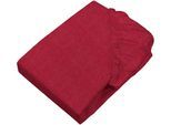 Bettlaken SETEX "Feinbiber Melange Spannbetttuch", rot (dunkelrot), B:180cm L:200cm, Feinbiber, Obermaterial: 90% Baumwolle, 10% Polyester, Bettlaken, Spannbettlaken, Melange-Effekt: Tiefe, Lebendigkeit, interessante Optik für das Auge