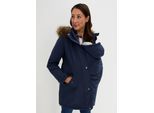 bonprix 3-in-1 Funktions-Umstandsjacke und Tragejacke, blau, Gr.52, Funktionale Umstandsjacke mit Tragefunktion und Tunnelzug