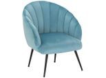 Livetastic Cocktailsessel, Blau, Metall, 67x80x78 cm, Wohnzimmer, Sessel, Cocktailsessel