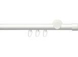 Gardinenstange LIEDECO "Innenlaufgarnitur 20 mm Power Endkappe" Gr. 3, weiss (weiß), L:200cm Ø:20mm, Aluminium, Gardinenstangen, Gardinenstange, Gardinenstange Komplett