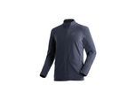 Fleecejacke MAIER SPORTS "Dennis Jacket M", Herren, Gr. 62, blau (dunkelblau), 100% Polyester, hoch geschlossener Ausschnitt, Jacken Fleecejacke, Herren Midlayer, pflegeleichtes Fleece mit 2 RV-Taschen
