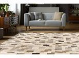 Lederteppich KAYOOM "Ravi 100", grau, B:120cm H:8mm L:170cm, Rindsleder, Teppiche