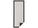 Hanse Home Läufer Twin, Creme, Schwarz, Kunststoff, Bordüre, rechteckig, 80x250 cm, Oeko-Tex® Standard 100, für Fußbodenheizung geeignet, beidseitig verwendbar, in verschiedenen Größen erhältlich, wasserabweisend, lichtunempfindlich, pflegeleicht, strapazierfähig, Teppiche & Böden, Teppiche, Teppichläufer