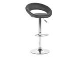 Carryhome Barhocker, Schwarz, Chrom, Metall, Kunststoff, Drehteller, Säule, 56x82-103x50 cm, Stoffauswahl, Esszimmer, Barmöbel, Barhocker