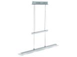 Fischer & Honsel Led-Hängeleuchte Tenso, Chrom, Nickel, Metall, Glas, länglich,länglich, warmweiß, kaltweiß, tageslichtweiß, 64x150 cm, höhenverstellbar, Farbtemperaturwechsler, Lampen & Leuchten, Innenbeleuchtung, Leuchten nach Räumen, Esstischlampen