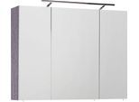 Spiegelschrank SAPHIR "3040", grau (kastanie graphit), B:90cm H:74cm T:20cm, Melamin, Schränke, Spiegelschrank, Breite 90 cm