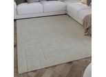 Teppich WECON HOME "Hamptons TWENTYEIGHT", beige (creme weiß), B:140cm H:15mm L:200cm, Polyester, Teppiche, Teppich, Läufer, Kurzflor, Wohnzimmer, Schlafzimmer, elegant, robust, Linear