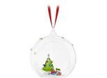 Dekohänger SWAROVSKI "Holiday Cheers Weihnachtsbaum Geschenke Weihnachtskugel", weiß (kristallweiß, rot, grün, blau, goldfarben), Dekohänger, B/H/T: 6,82cm x 8,9cm x 8cm, Kristallglas, Metall, Polyester, Swarovski Kristall, B:6,82cm H:8,9cm T:8cm