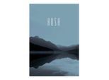 Bild KOMAR "Word Lake Hush Steel", bunt (farbe bild(er): bunt), B:50cm H:70cm, Holz, Papier, Bilder, Bild, Wandbild zur Dekoration - ohne Rahmen