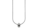 Kette mit Anhänger BRUNO BANANI "Schmuck Geschenk Halskette Scull Totenkopf Venezianerkette", silber (edelstahlfarben), Halsketten, Herren, Edelstahl, L: 55 B: 3mm, B:3mm