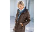 Softshelljacke CASUAL LOOKS, Damen, Gr. 24, braun (braun, meliert), 94% Polyester, 6% Elasthan, unifarben, figurumspielend, Jacken Softshelljacke