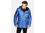Steppjacke NEW CANADIAN, Herren, Gr. 24, blau (royalblau), 100% Polyester, unifarben, normal, ohne Ausschnitt, Jacken Steppjacke, mit Fleece-Einsatz am Innenkragen