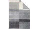 Wohndecke IBENA "Sorrento Jacquard", grau (grau, schwarz), B:150cm L:200cm, Baumwolle, Kunstfaser, Wohndecken, Wohndecke, sanfter Farbverlauf, Kuscheldecke