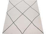 Teppich PACO HOME "Haral 787", weiß, B:160cm H:9mm L:230cm, Polyester, Polypropylen, Teppiche, Teppich, Kurzflor, Scandi Design, Rauten Motiv
