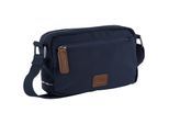 Handtasche CAMEL ACTIVE "Aurum", Damen, Gr. B/H/T: 20,5cm x 15cm x 6cm, blau, Polyester, beschichtet, clean, unifarben mit Farbeinsätzen, Taschen Handtasche, aus recyceltem Polyester in Nylonstruktur, leicht & mit feinen Details