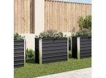 vidaXL Garten-Hochbeet Anthrazit 100 x 40 x 77 cm Verzinkter Stahl