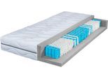 Taschenfederkernmatratze BRECKLE "Season Sleep TFK 1000", weiß, B:90cm H:26cm L:200cm, Bezug (oben): 56% Polyester, 44% Polyethylen. Bezug (unten): 100% Polyester. Steppfüllung: 100% Polyester, Matratzen, Taschenfederkernmatratze, Matratze in 90x200, 140x200 cm und weiteren Größen, Wendematratze
