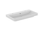 Ideal Standard i.life B Doppelwaschtisch T683101 102x54x16cm, je 1 Hahnloch, mit Überlauf, weiß