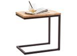 Xora Beistelltisch, Schwarz, Buche, Holz, Metall, Kernbuche, massiv, rechteckig, C-Form, 45x45x30 cm, Wohnzimmer, Wohnzimmertische, Beistelltische, Beistelltische Metall