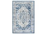 Villeroy & Boch Flachwebeteppich Kollektion 1869, Blau, Creme, Textil, orientalisch, rechteckig, 120x170 cm, Oeko-Tex® Standard 100, in verschiedenen Größen erhältlich, pflegeleicht, strapazierfähig, Teppiche & Böden, Teppiche, Webteppiche