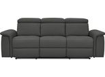 3-Sitzer HOME AFFAIRE "Pareli 229cm, manuelle u. elektr. Relaxfunktion in 2 Sitzen", schwarz, B:229cm H:98cm T:142cm, Sofas, USB, KT-Verstellung, LED Beleuchtung, in Echtleder, Kunstleder, Web