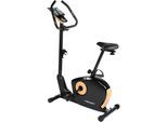 Ergometer CHRISTOPEIT SPORT "ET 3.1", schwarz (schwarz, holzlook), Heimtrainer, ohne Unterlegmatte, 120 kg max. Benutzergewicht, Fahrrad, 32 Widerstandsstufen, B:48cm H:132cm L:94cm