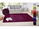Teppich HANSE HOME "Shashi" Gr. 3, lila (brombeer), B:140cm H:8,5mm L:200cm, Kunstfaser, Teppiche, Teppich, Kurzflor, Unifarben, Läufer, weich, Esszimmer, Kinderzimmer, Flur