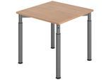 HAMMERBACHER höhenverstellbarer Schreibtisch VYS08/N/G nussbaum