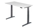 HAMMERBACHER VXBHM16/W/GG elektrisch höhenverstellbarer Schreibtisch 65,0 - 130,0 cm - elektrisch weiß / grafit