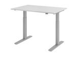 HAMMERBACHER VXMKA12/5/S höhenverstellbarer Schreibtisch 70,0 - 120,0 cm - elektrisch lichtgrau / silber
