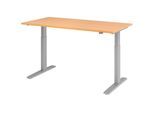 HAMMERBACHER VXMKA16/6/S elektrisch höhenverstellbarer Schreibtisch 70,0 - 120,0 cm - elektrisch Buche / silber