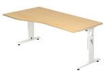 HAMMERBACHER VOS18/3/W höhenverstellbarer Schreibtisch 65 - 85 cm weiß / weiß