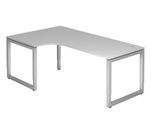 HAMMERBACHER VRS82/5/S höhenverstellbarer Schreibtisch 65 - 85 cm grau / silber