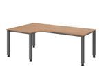 HAMMERBACHER VQS82/N/G höhenverstellbarer Schreibtisch 68,5 - 81 cm Nussbaum / grafit
