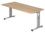 HAMMERBACHER höhenverstellbarer Schreibtisch VOS19/E/S eiche