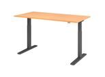 HAMMERBACHER VXMKA16/6/G elektrisch höhenverstellbarer Schreibtisch 70,0 - 120,0 cm - elektrisch Buche / grafit