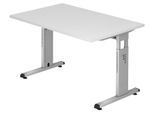 HAMMERBACHER höhenverstellbarer Schreibtisch VOS12/W/S weiß