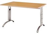 HAMMERBACHER höhenverstellbarer Schreibtisch VFS12/6/S buche