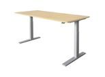 HAMMERBACHER VXMKA19/3/S elektrisch höhenverstellbarer Schreibtisch 70,0 - 120,0 cm - elektrisch ahorn / silber