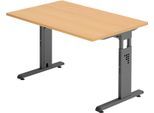 HAMMERBACHER höhenverstellbarer Schreibtisch VOS12/6/G buche