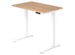 HAMMERBACHER VXBHM12/E/WW elektrisch höhenverstellbarer Schreibtisch 65,0 - 130,0 cm - elektrisch eiche / weiß