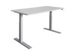 HAMMERBACHER VXMKA16/5/S höhenverstellbarer Schreibtisch 70,0 - 120,0 cm - elektrisch lichtgrau / silber